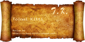 Tolnai Kitti névjegykártya